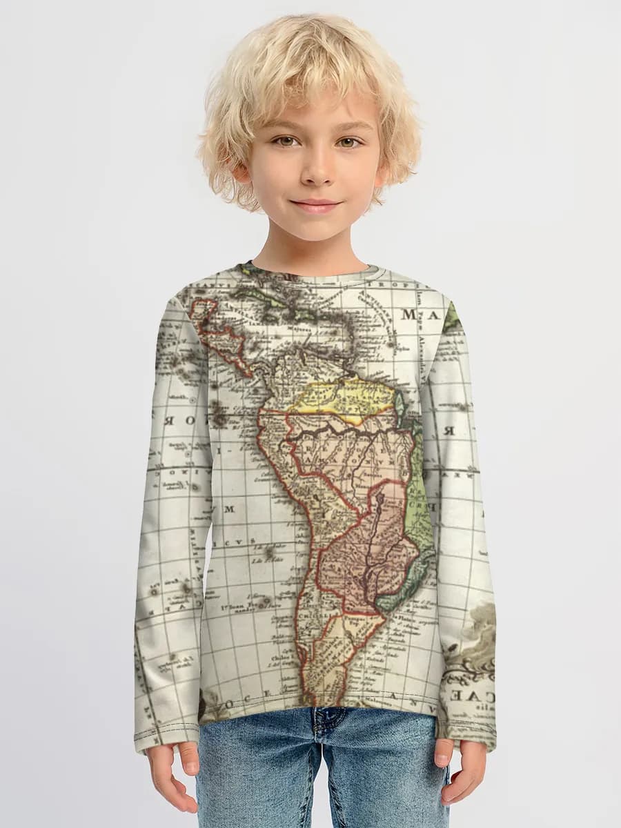 Children's cotton long sleeve shirt