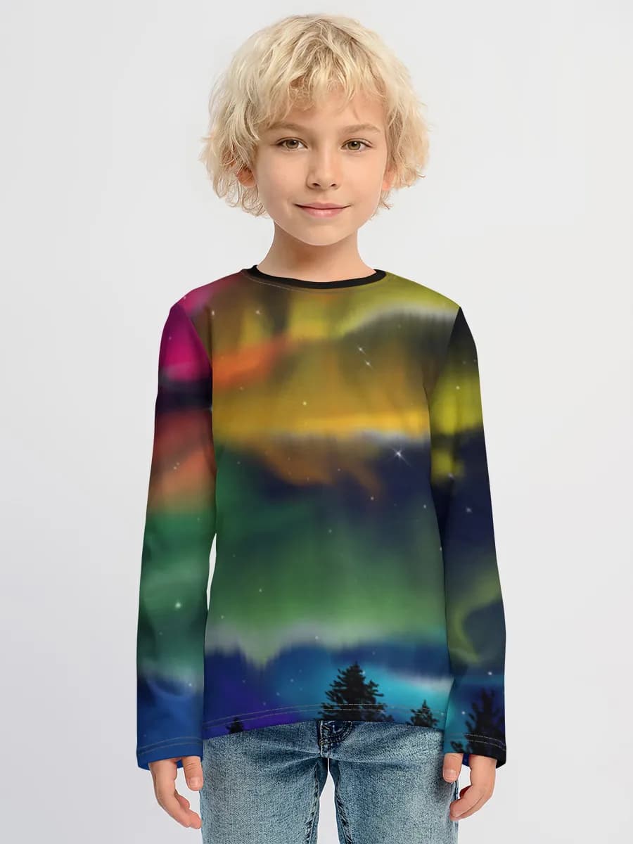 Children's cotton long sleeve shirt