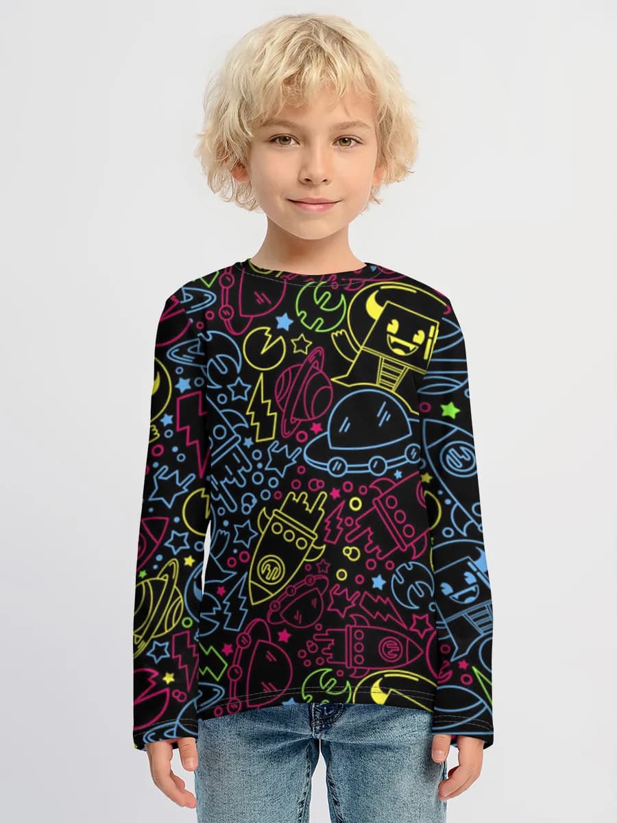 Children's cotton long sleeve shirt