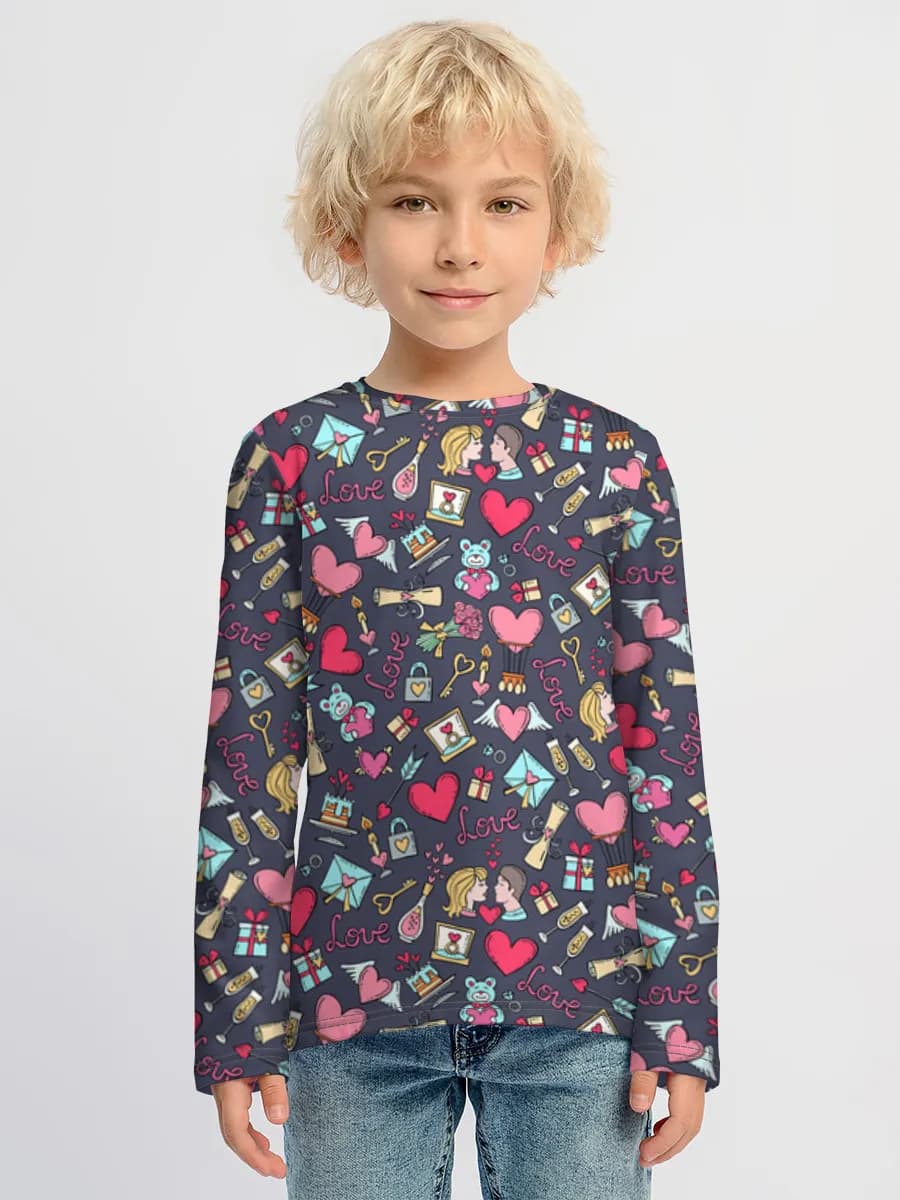 Children's cotton long sleeve shirt