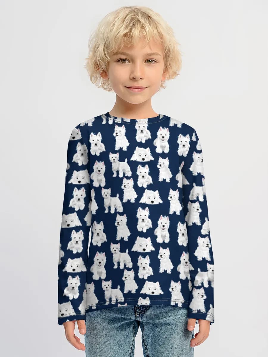 Children's cotton long sleeve shirt