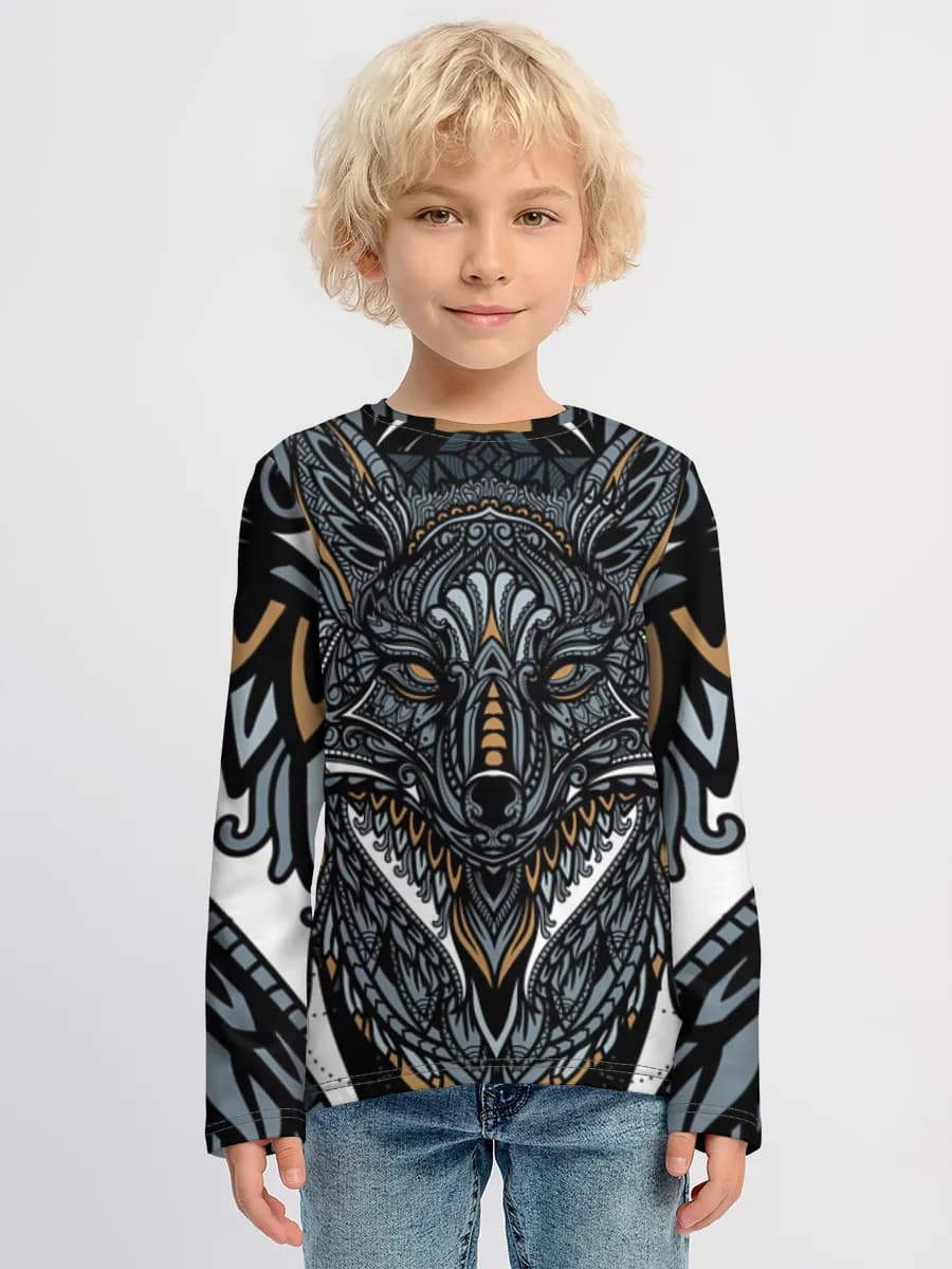 Children's cotton long sleeve shirt