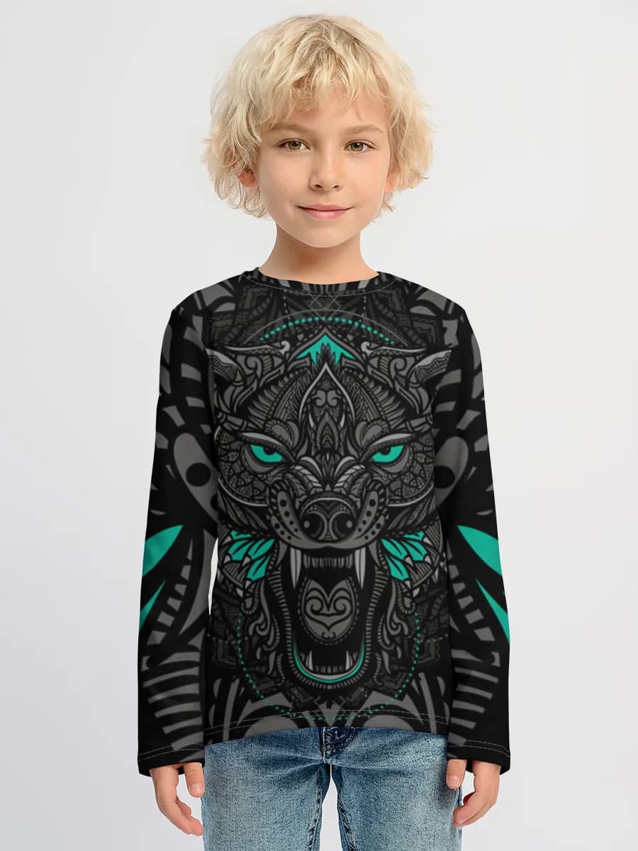 Ornate Teal Wolf