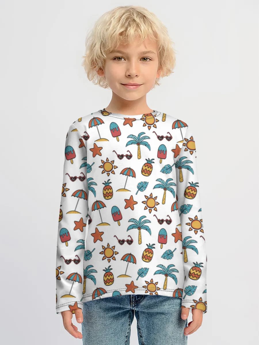 Children's cotton long sleeve shirt
