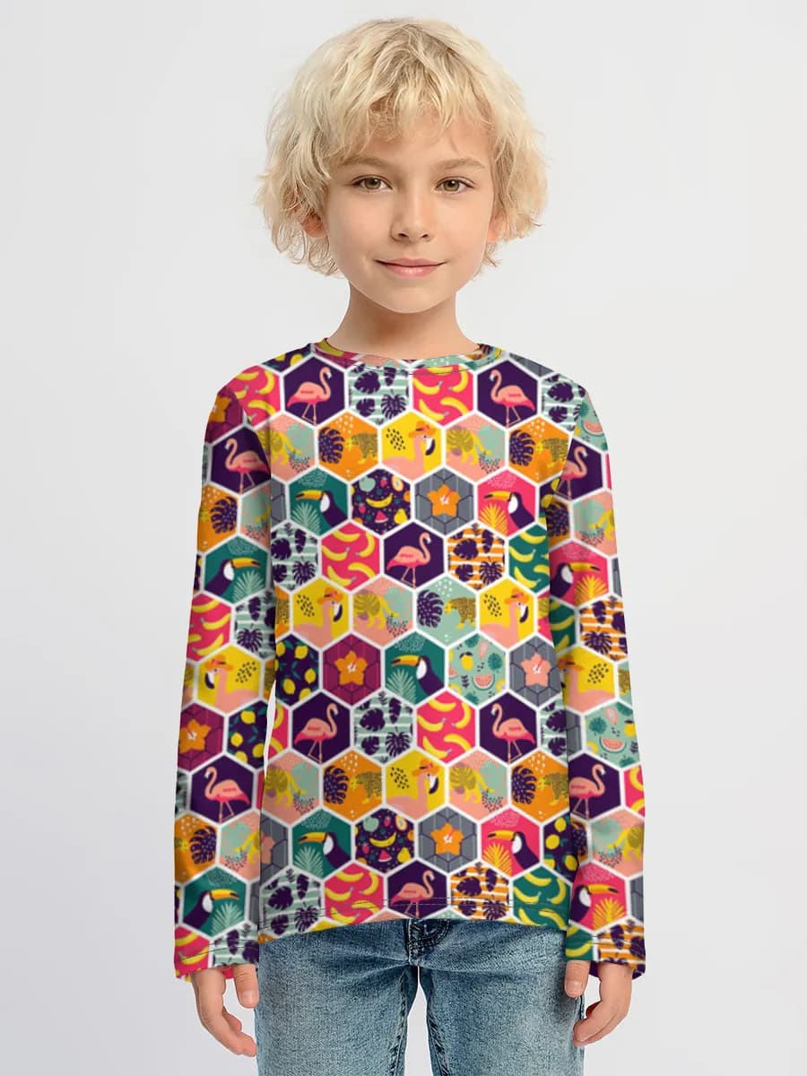 Children's cotton long sleeve shirt