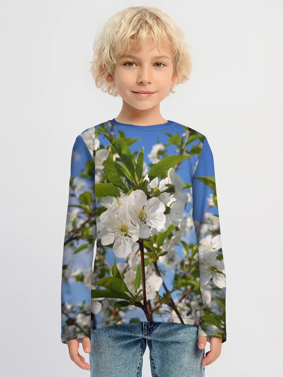 Children's cotton long sleeve shirt