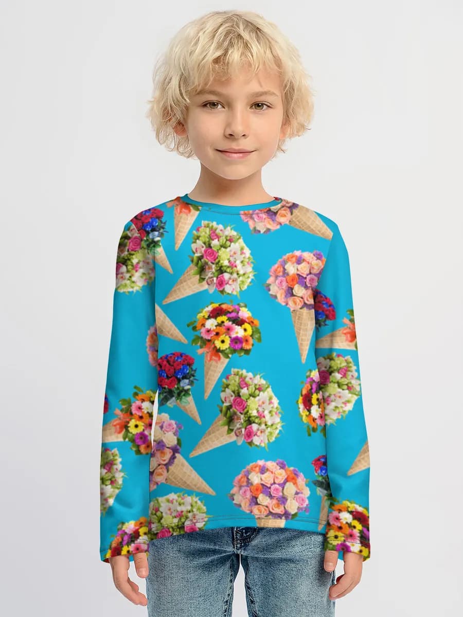 Children's cotton long sleeve shirt