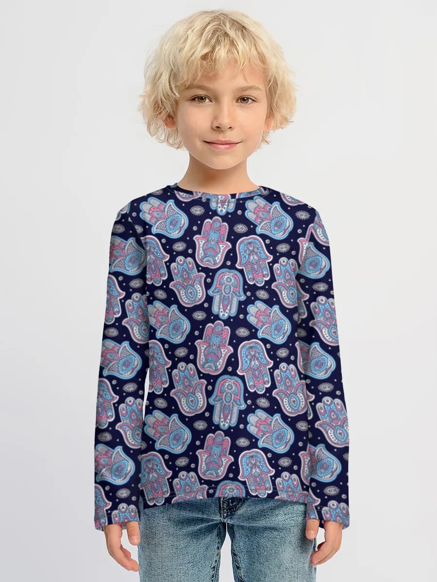 Children's cotton long sleeve shirt