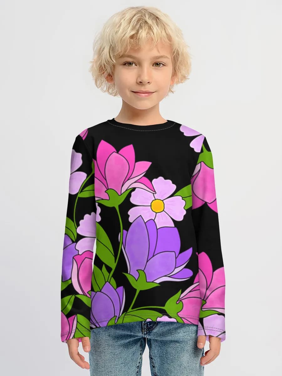 Children's cotton long sleeve shirt