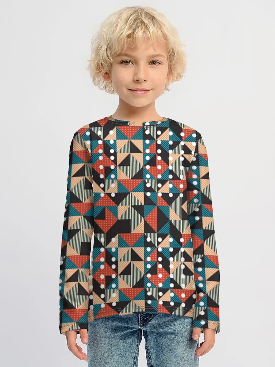 Children's cotton long sleeve shirt