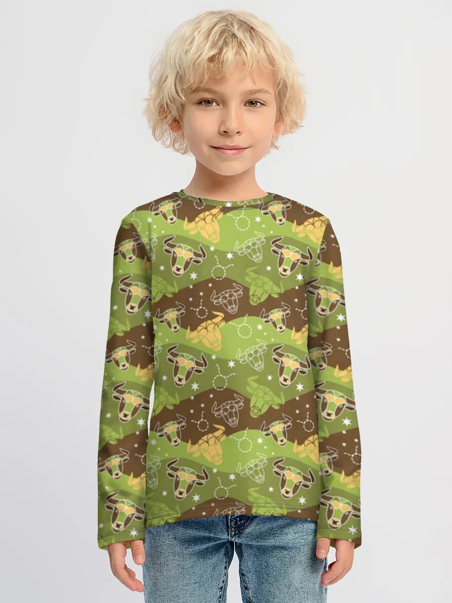 Children's cotton long sleeve shirt