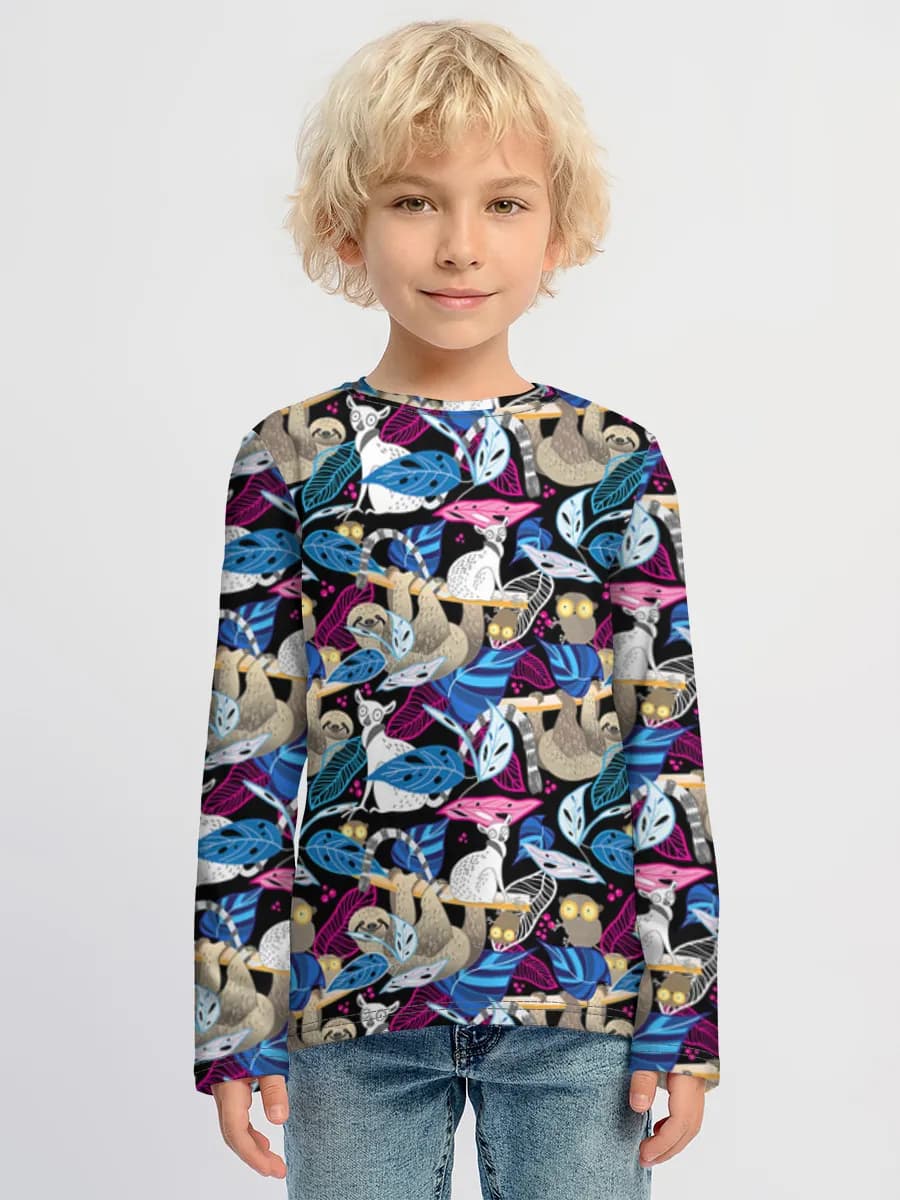 Children's cotton long sleeve shirt