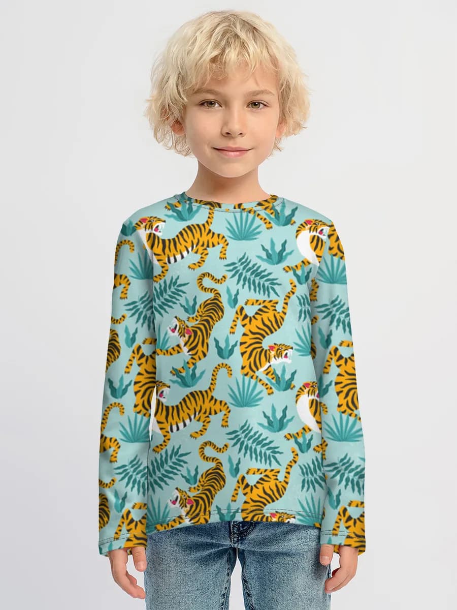 Children's cotton long sleeve shirt