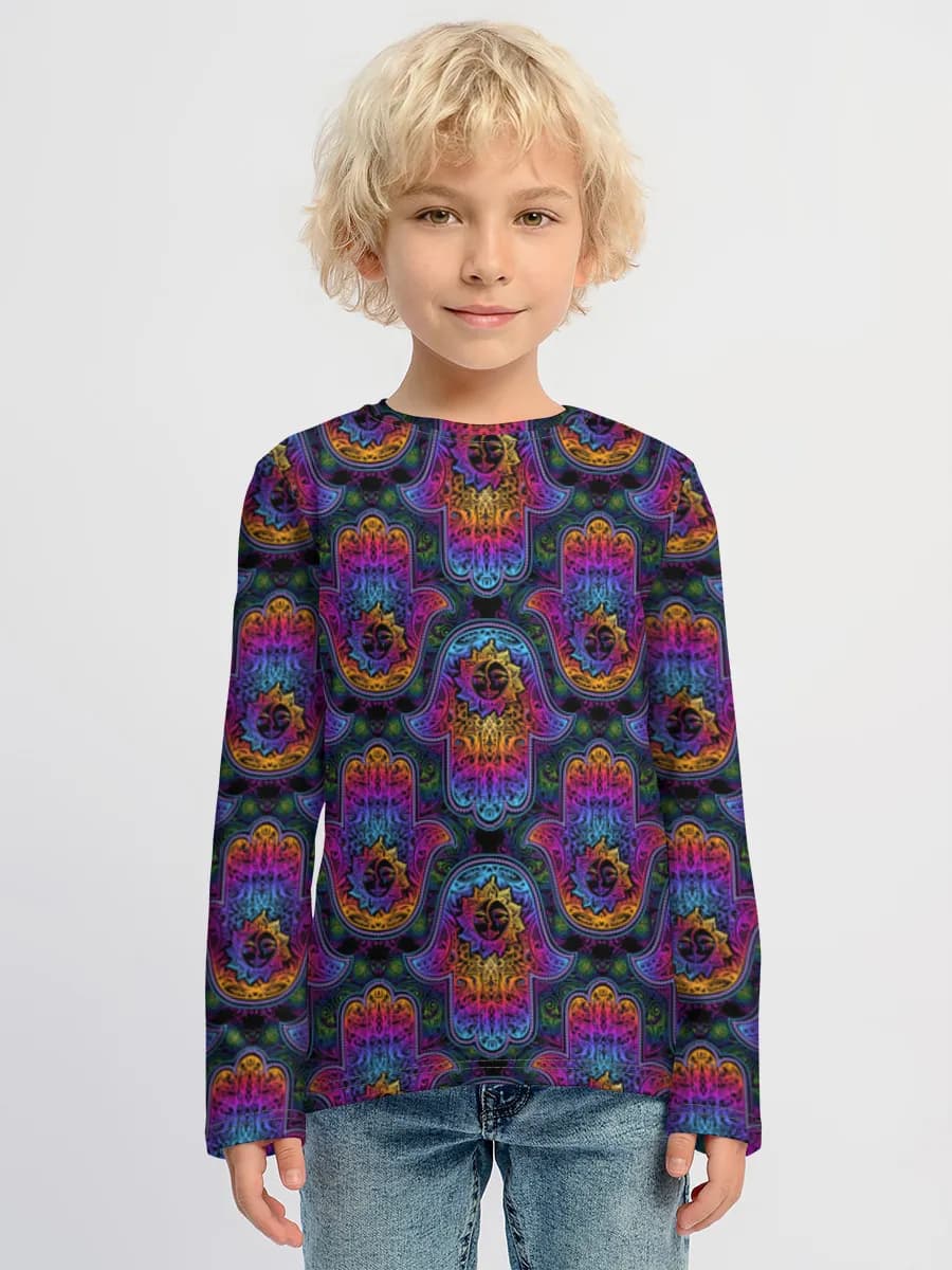 Children's cotton long sleeve shirt