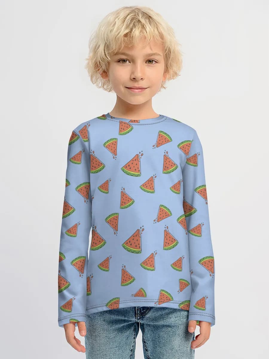 Children's cotton long sleeve shirt