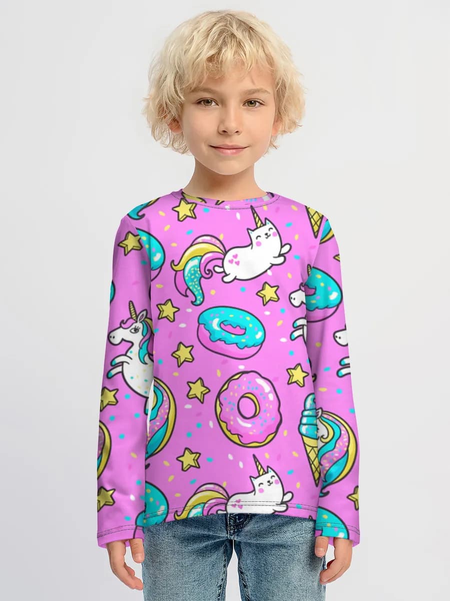 Children's cotton long sleeve shirt