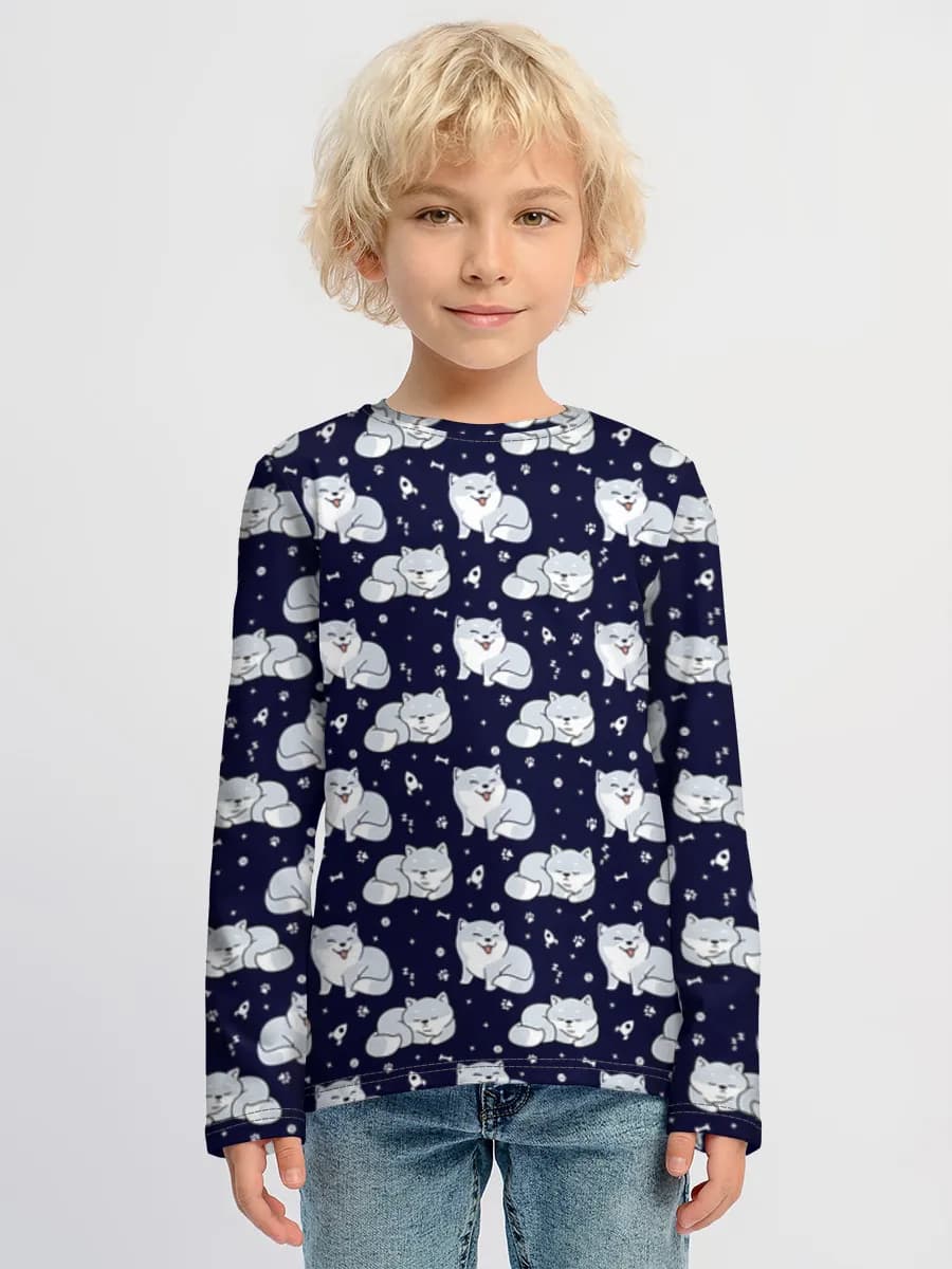 Children's cotton long sleeve shirt