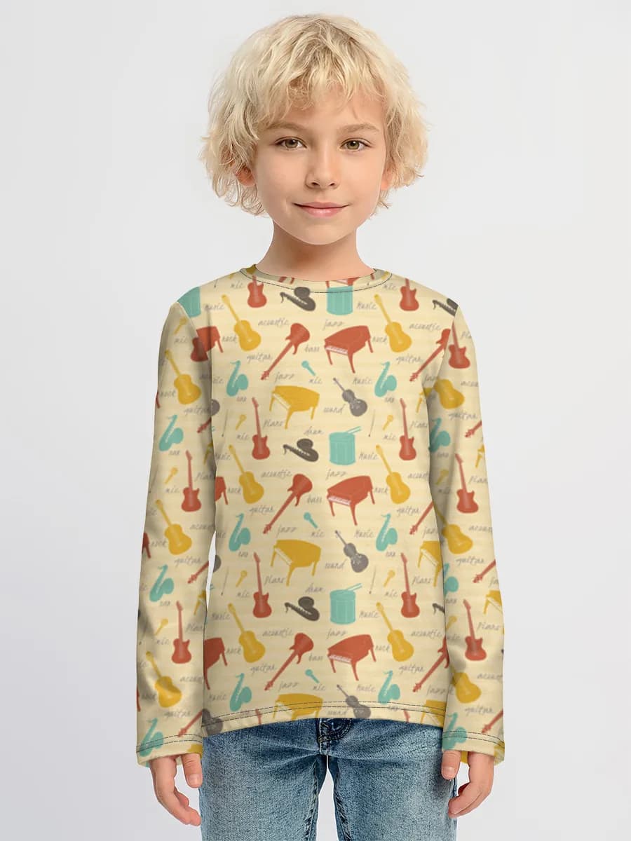 Children's cotton long sleeve shirt