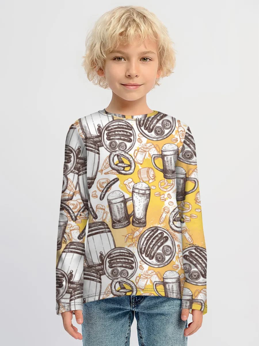 Children's cotton long sleeve shirt