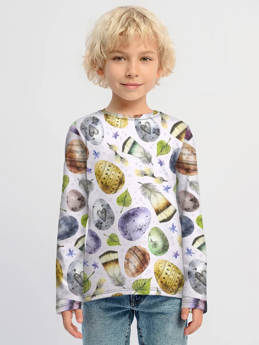 Children's cotton long sleeve shirt