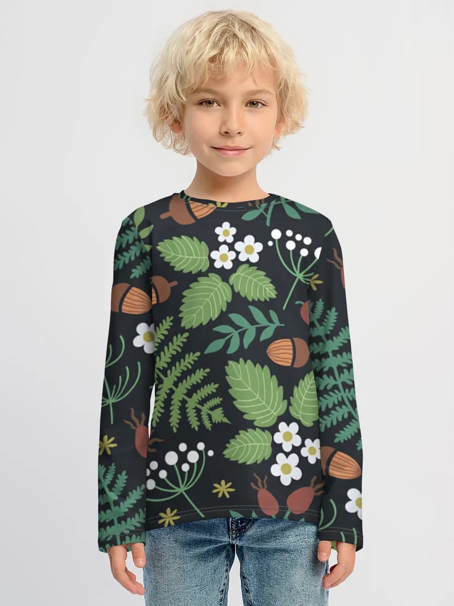 Children's cotton long sleeve shirt