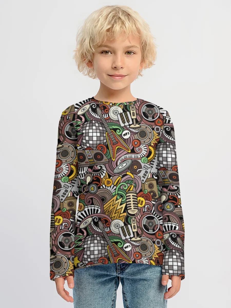 Children's cotton long sleeve shirt