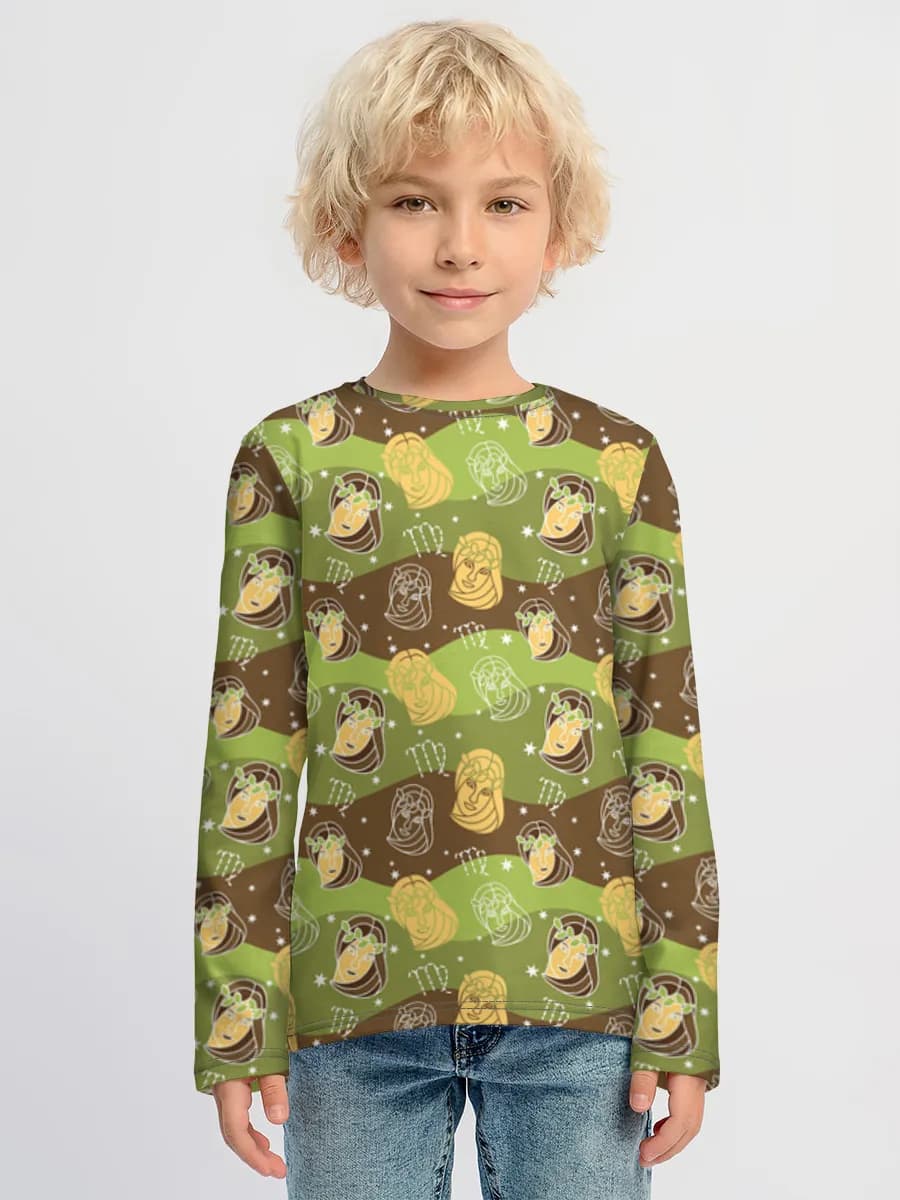 Children's cotton long sleeve shirt
