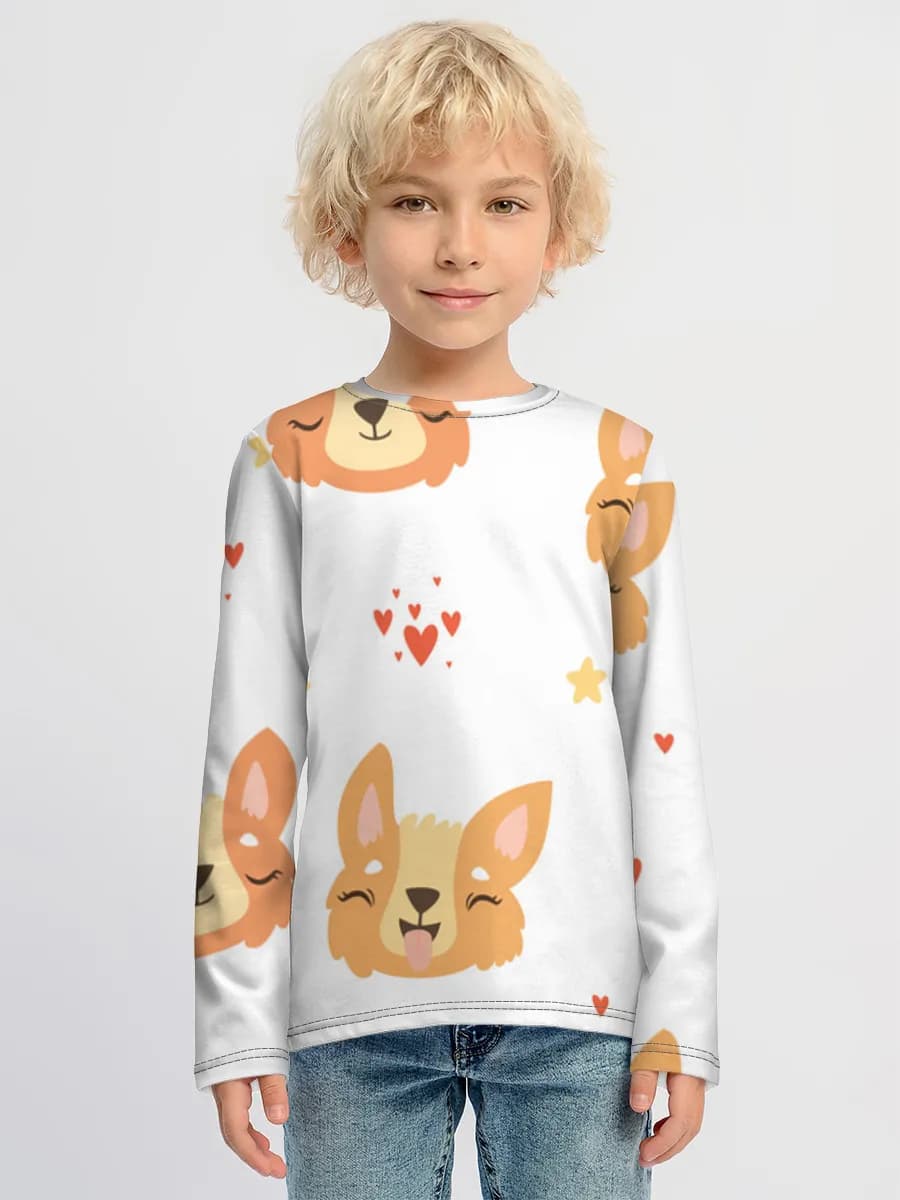 Children's cotton long sleeve shirt