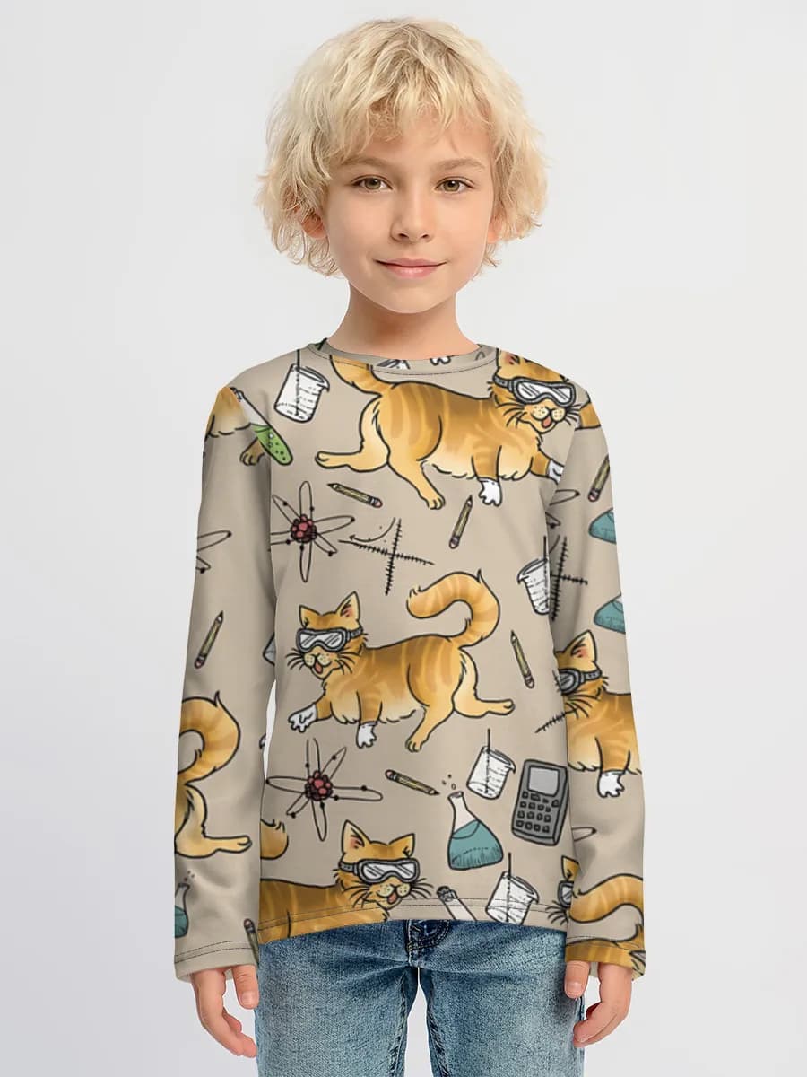 Children's cotton long sleeve shirt