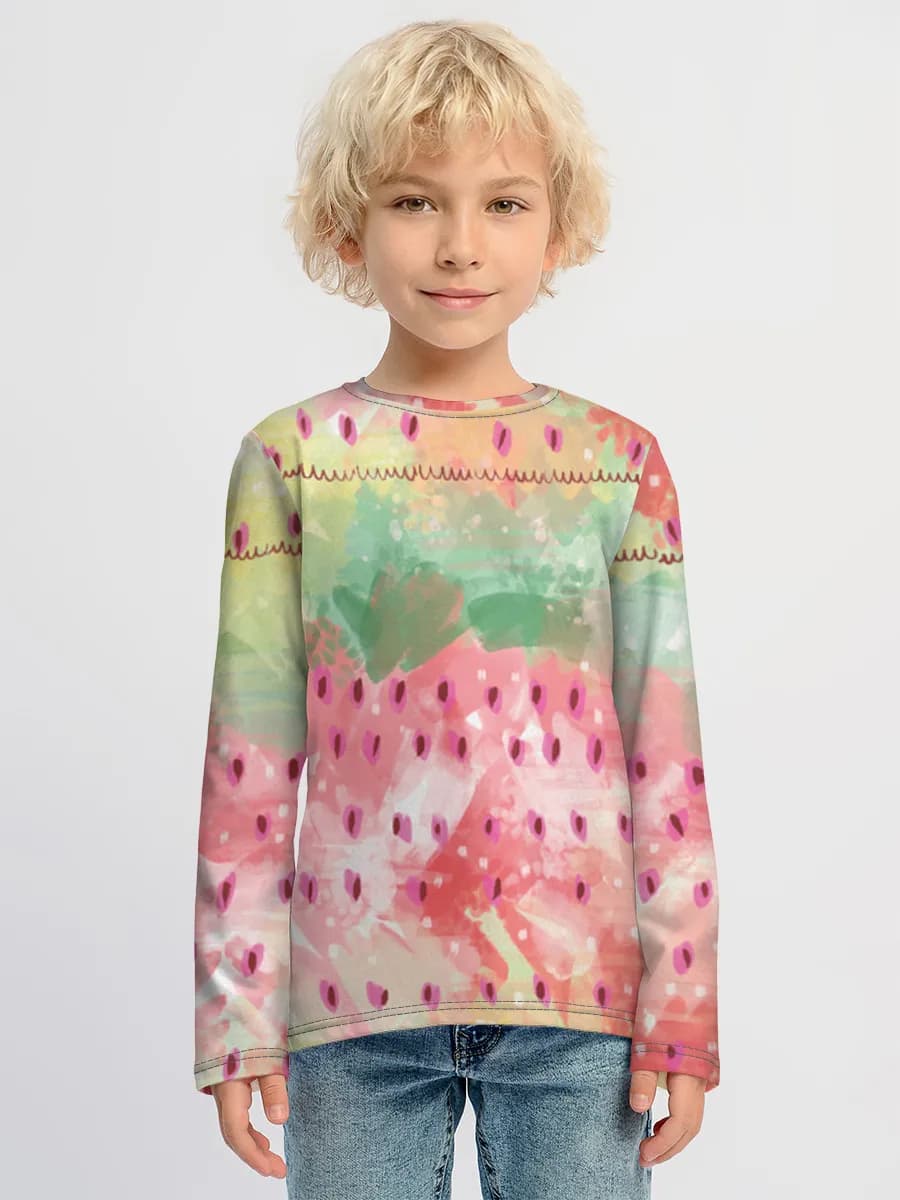 Children's cotton long sleeve shirt
