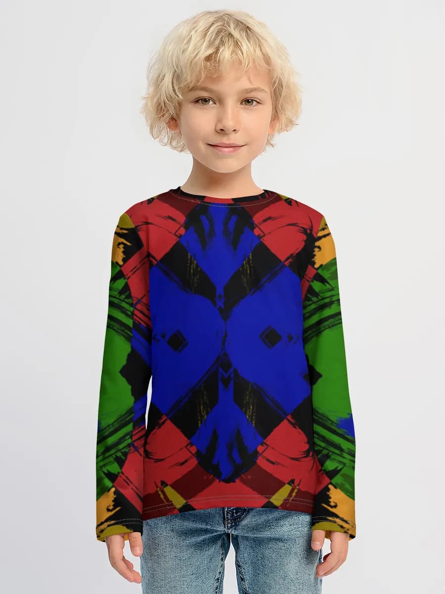 Children's cotton long sleeve shirt
