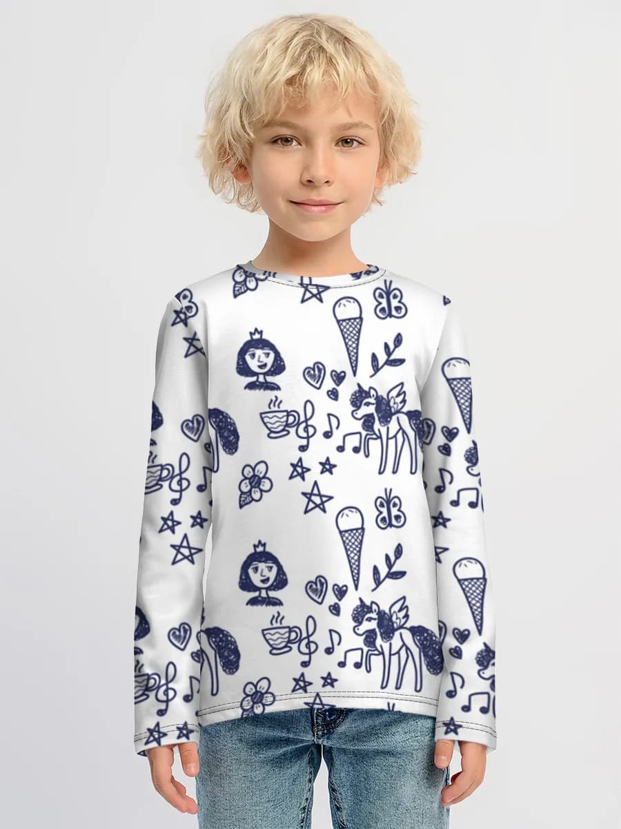 Children's cotton long sleeve shirt
