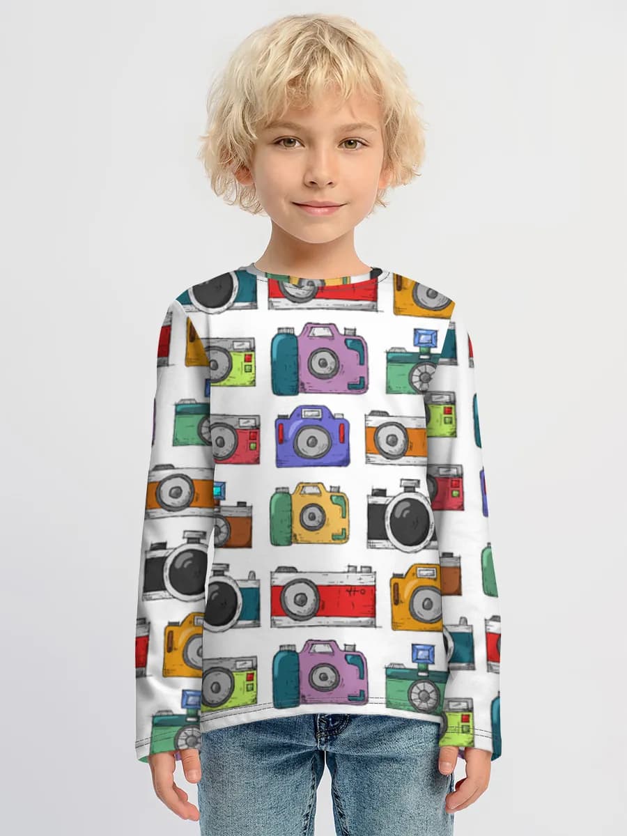 Children's cotton long sleeve shirt