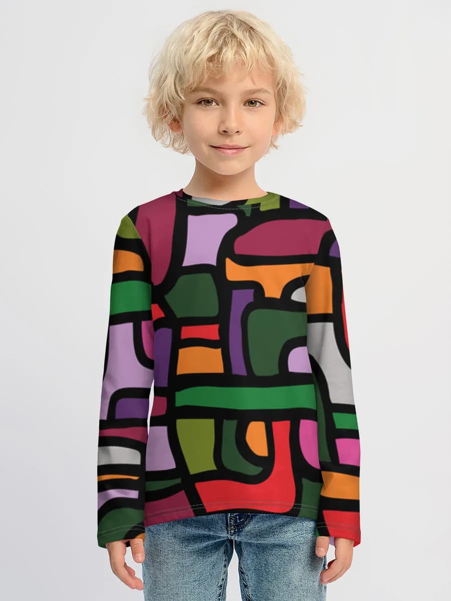 Children's cotton long sleeve shirt