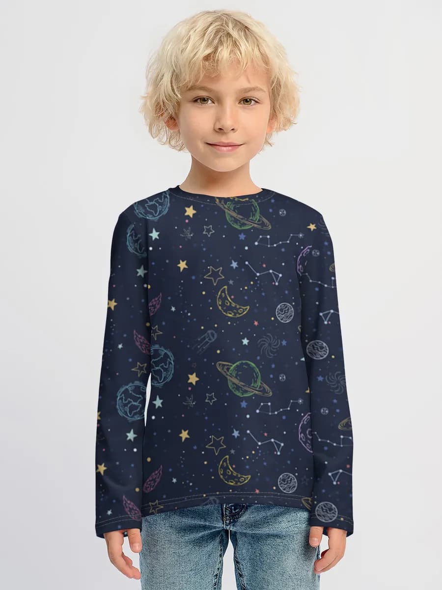 Children's cotton long sleeve shirt