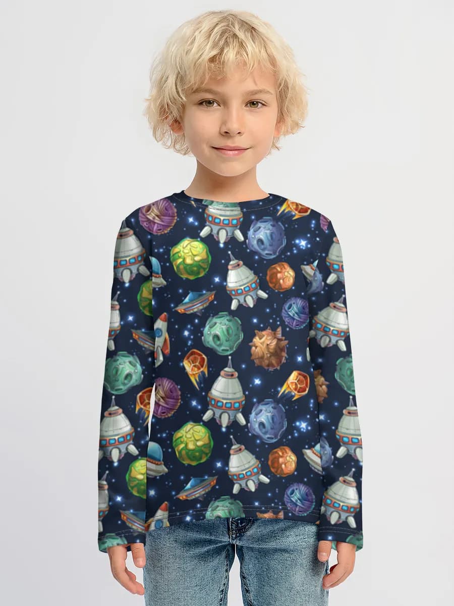 Children's cotton long sleeve shirt