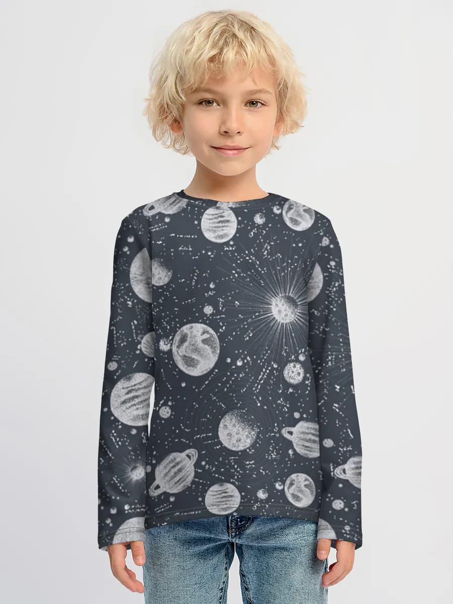 Children's cotton long sleeve shirt