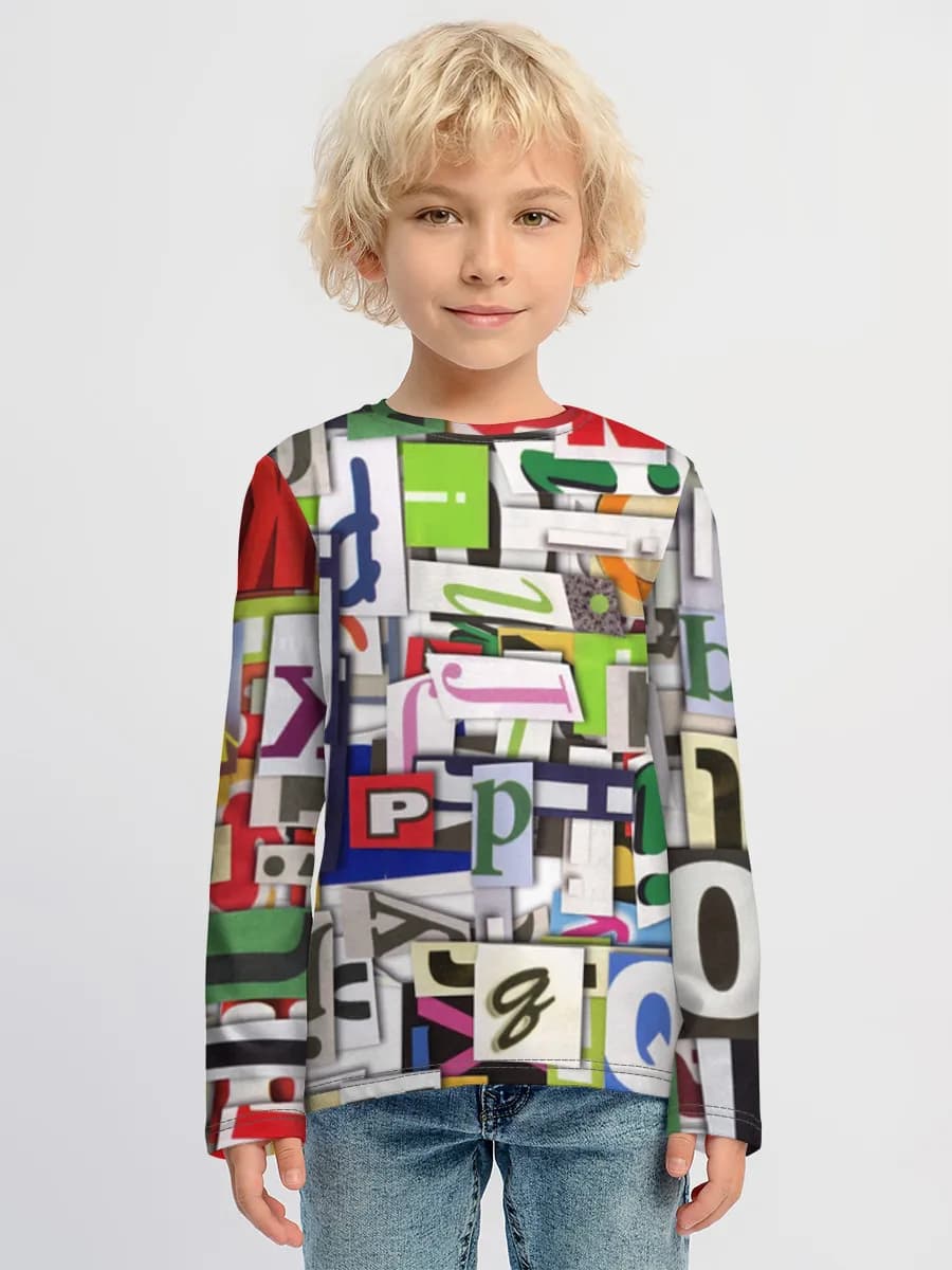 Children's cotton long sleeve shirt