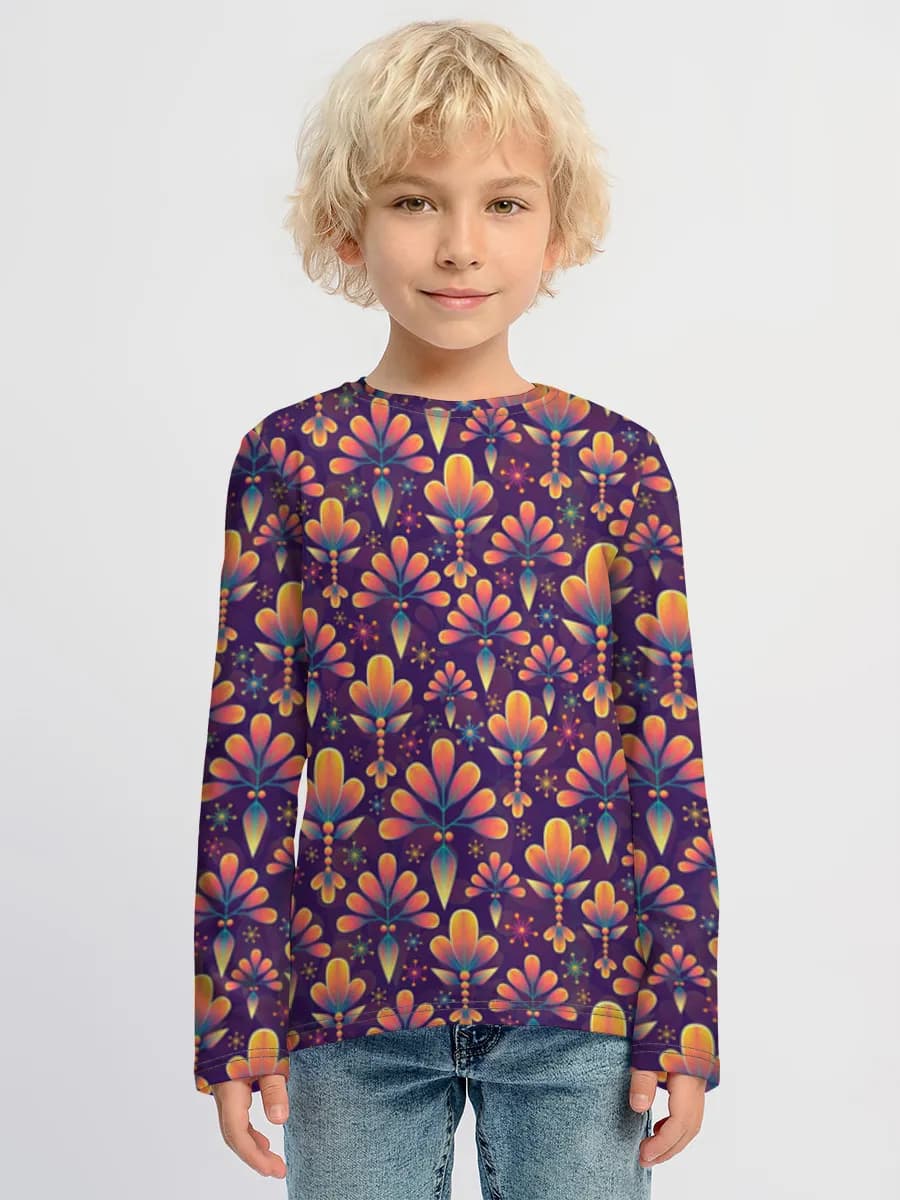 Children's cotton long sleeve shirt