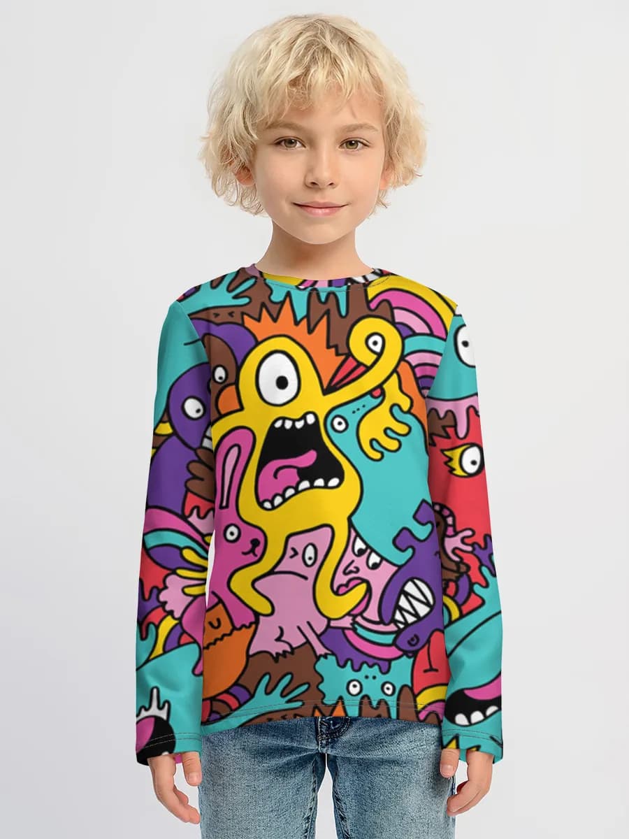 Children's cotton long sleeve shirt