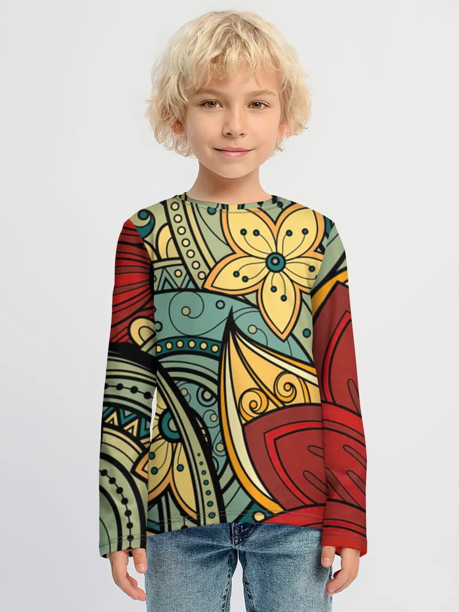 Children's cotton long sleeve shirt