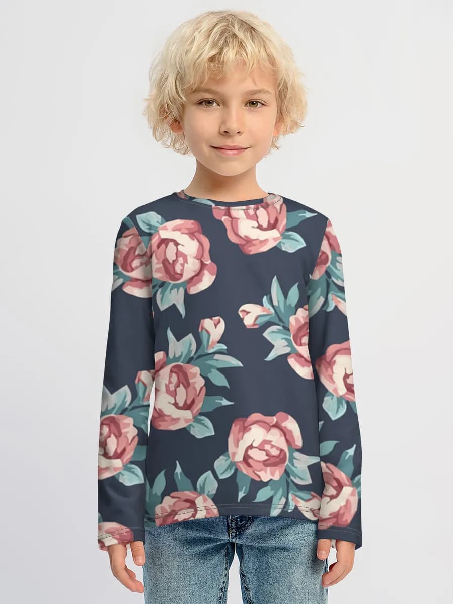 Children's cotton long sleeve shirt