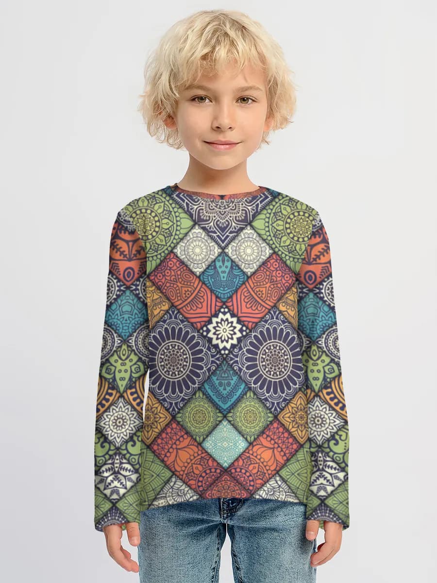 Children's cotton long sleeve shirt