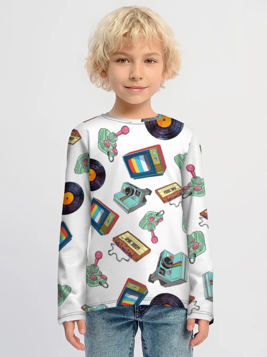 Children's cotton long sleeve shirt