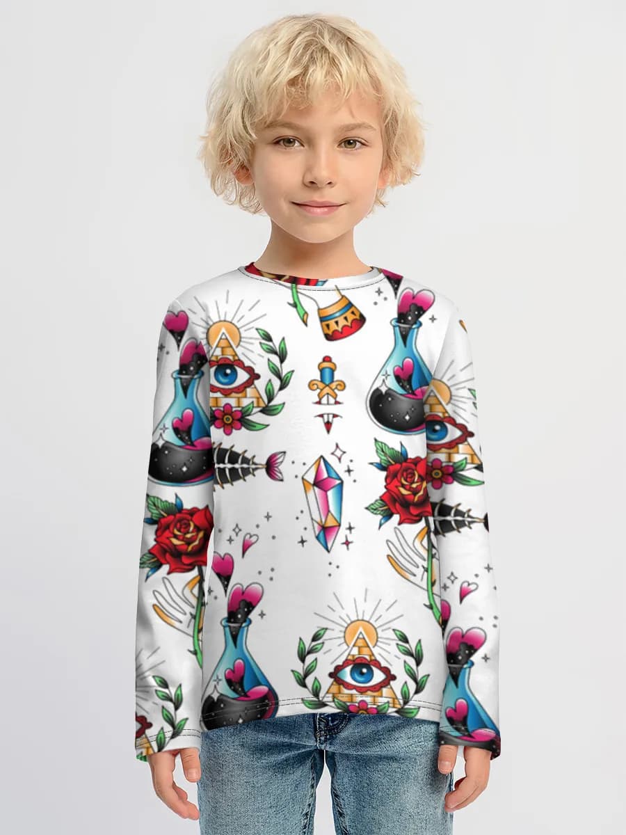 Children's cotton long sleeve shirt