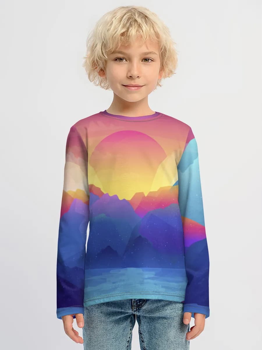 Children's cotton long sleeve shirt