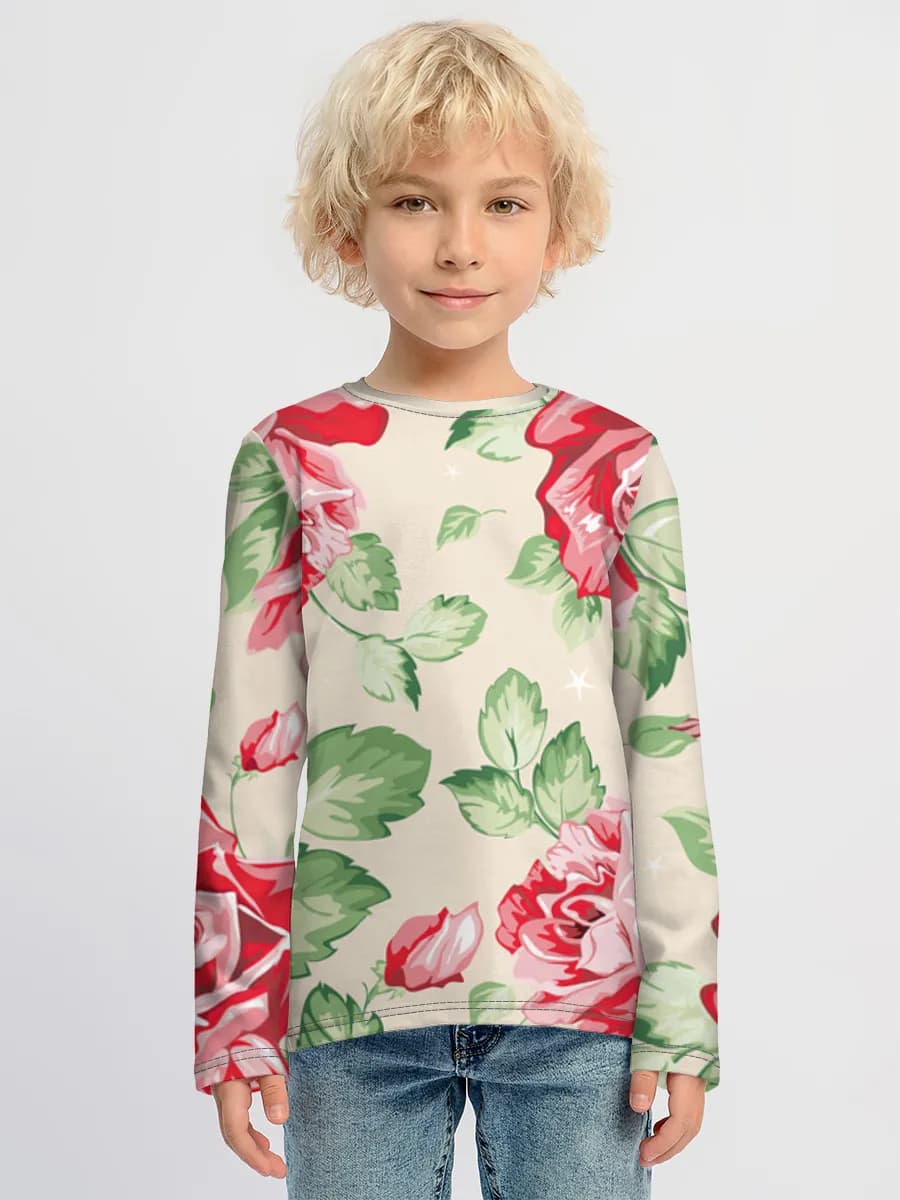 Children's cotton long sleeve shirt