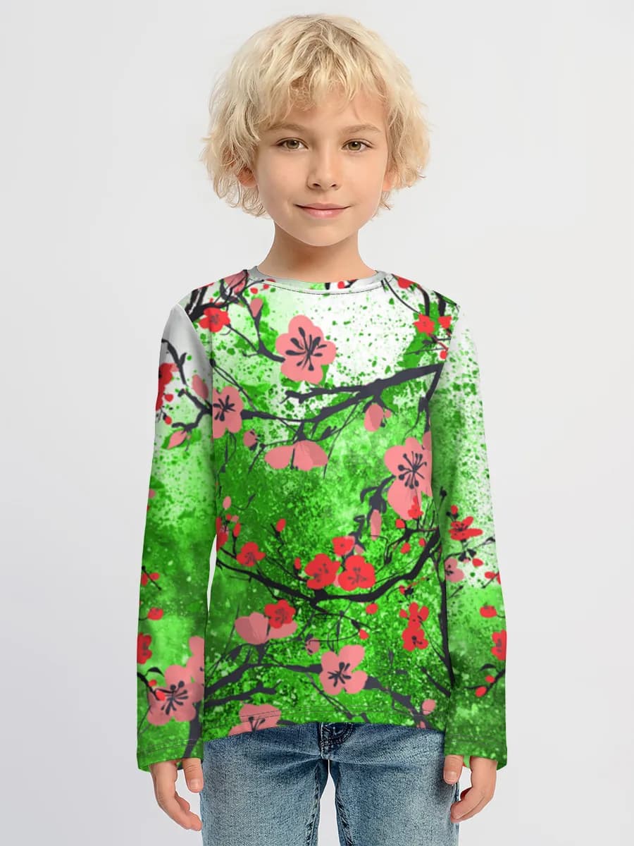Children's cotton long sleeve shirt