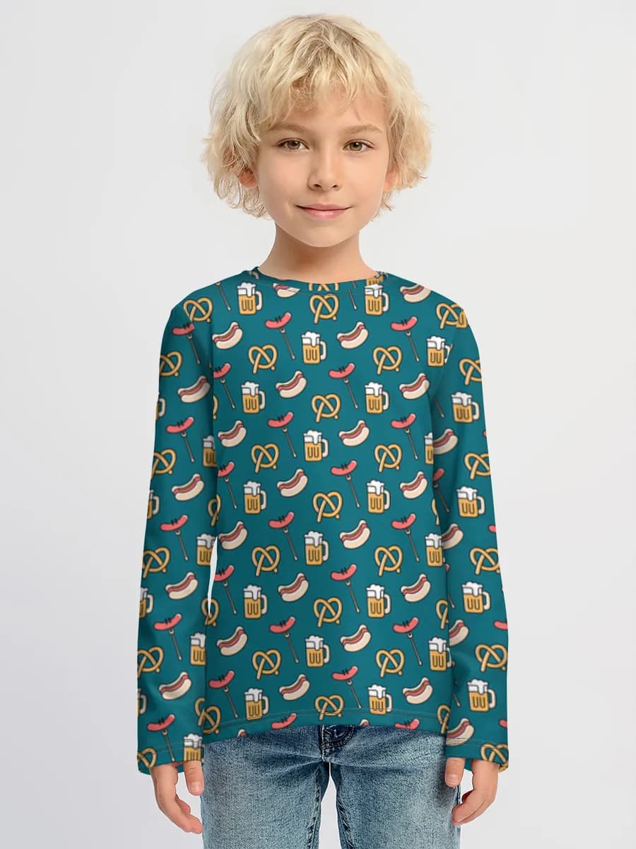 Children's cotton long sleeve shirt