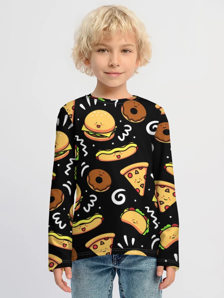 Children's cotton long sleeve shirt